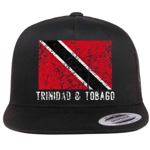 Trinidad And Tobago Distressed Caribbean Flat Bill Trucker Hat