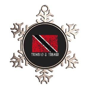 Trinidad And Tobago Distressed Caribbean Metallic Star Ornament