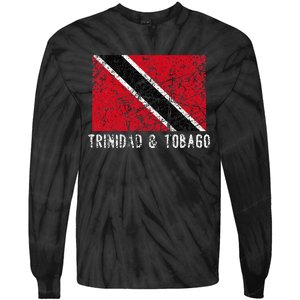 Trinidad And Tobago Distressed Caribbean Tie-Dye Long Sleeve Shirt