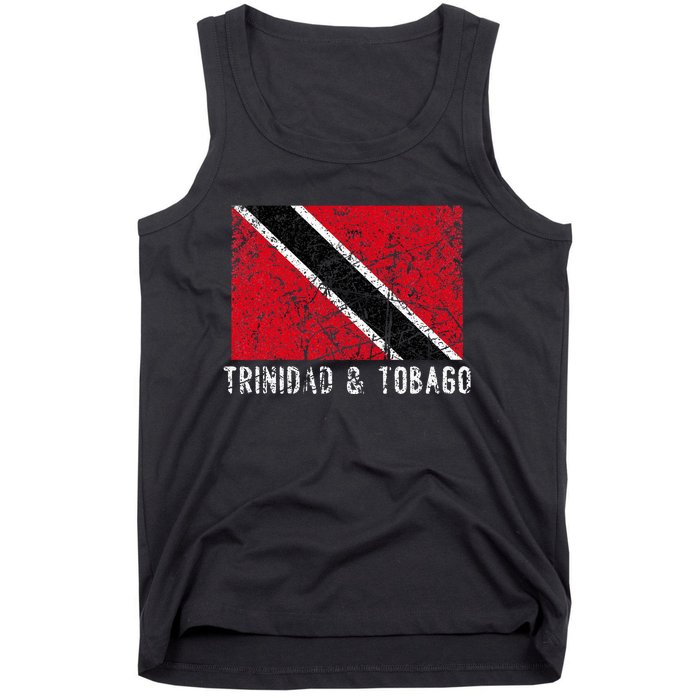 Trinidad And Tobago Distressed Caribbean Tank Top