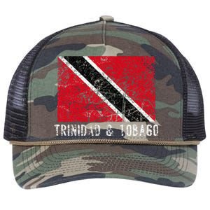 Trinidad And Tobago Distressed Caribbean Retro Rope Trucker Hat Cap