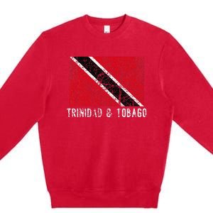 Trinidad And Tobago Distressed Caribbean Premium Crewneck Sweatshirt