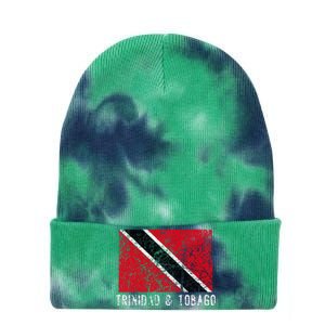 Trinidad And Tobago Distressed Caribbean Tie Dye 12in Knit Beanie