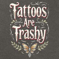 Tattoos Are Trashy Cotton Canvas Backpack
