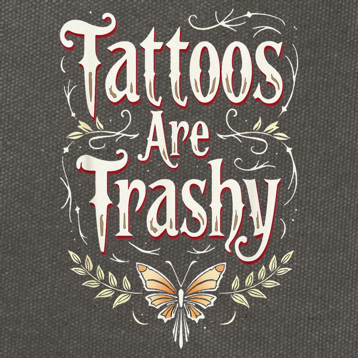 Tattoos Are Trashy Cotton Canvas Backpack