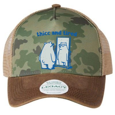 Thicc And Tired Bear Legacy Tie Dye Trucker Hat