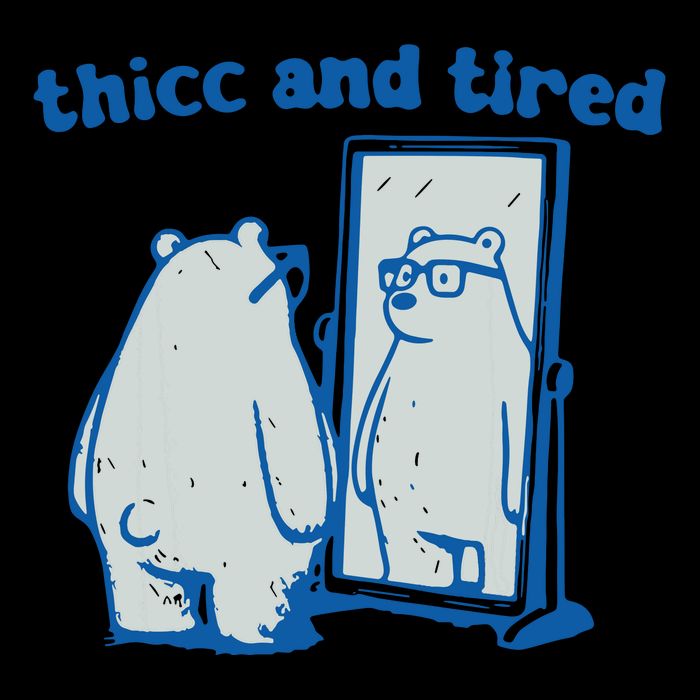 Thicc And Tired Bear Backpack