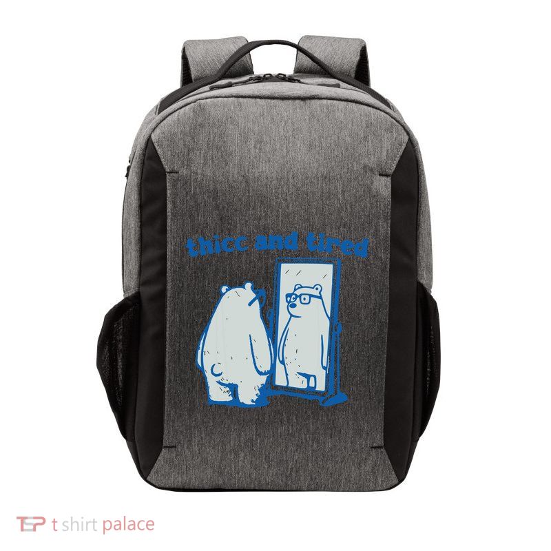 Thicc And Tired Bear Vector Backpack