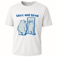 Thicc And Tired Bear Cooling Performance Crew T-Shirt
