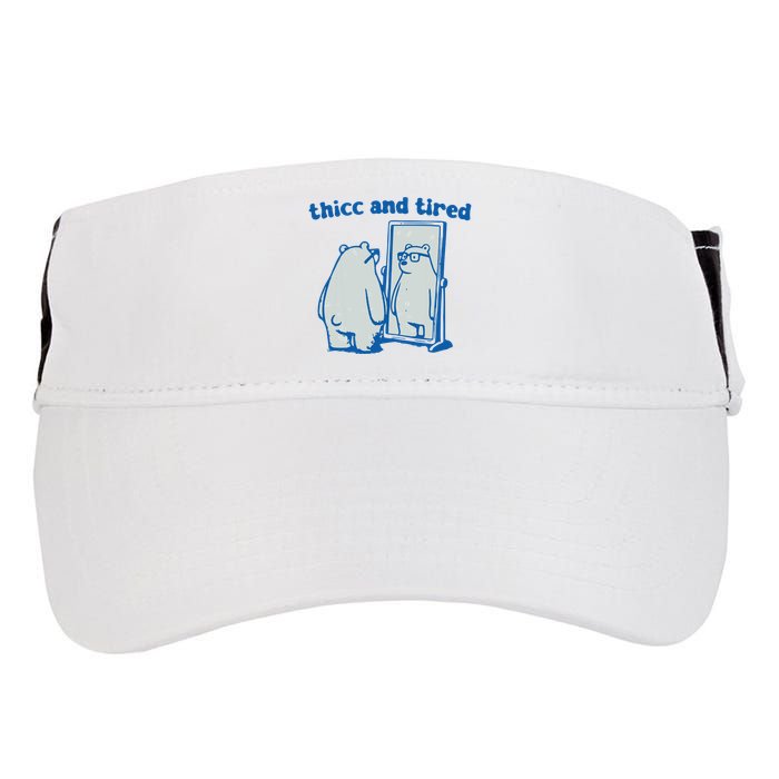 Thicc And Tired Bear Adult Drive Performance Visor