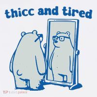 Thicc And Tired Bear Flatbill Hat