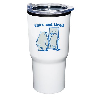 Thicc And Tired Bear Tumbler