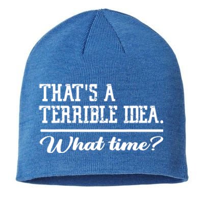 That's A Terrible Idea What Time Sustainable Beanie