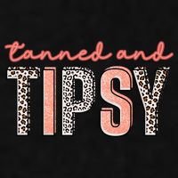 Tanned And Tipsy Summer Funny Beach Taned And Tipsy Summer Tip Ladies PosiCharge Tri-Blend Wicking Tank
