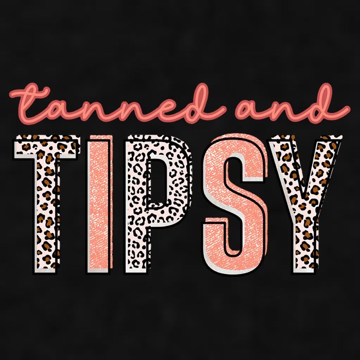 Tanned And Tipsy Summer Funny Beach Taned And Tipsy Summer Tip Ladies PosiCharge Tri-Blend Wicking Tank