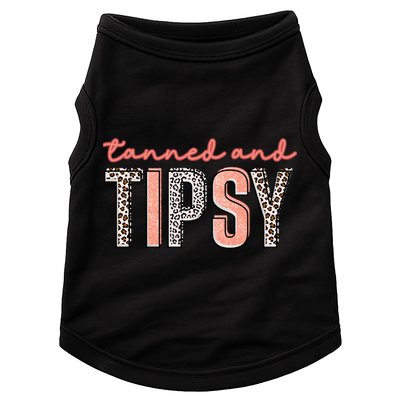 Tanned And Tipsy Summer Funny Beach Taned And Tipsy Summer Tip Doggie Tank