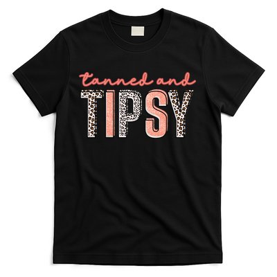 Tanned And Tipsy Summer Funny Beach Taned And Tipsy Summer Tip T-Shirt