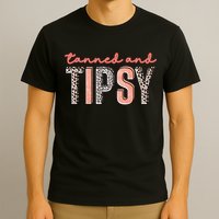 Tanned And Tipsy Summer Funny Beach Taned And Tipsy Summer Tip T-Shirt