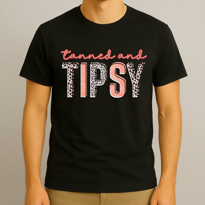 Tanned And Tipsy Summer Funny Beach Taned And Tipsy Summer Tip T-Shirt