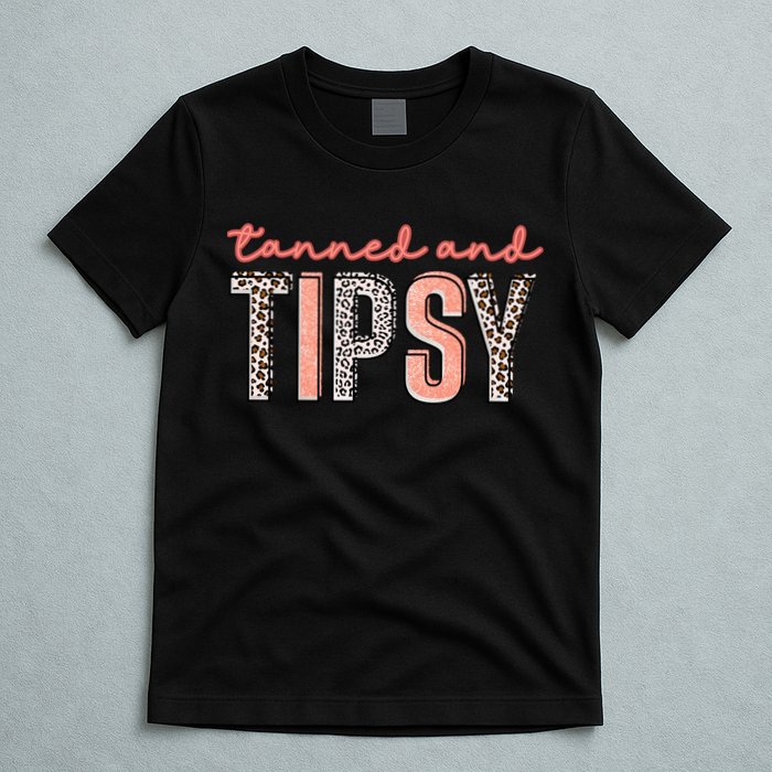 Tanned And Tipsy Summer Funny Beach Taned And Tipsy Summer Tip T-Shirt