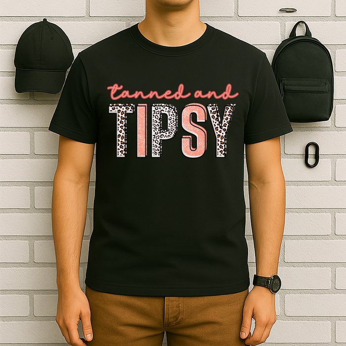 Tanned And Tipsy Summer Funny Beach Taned And Tipsy Summer Tip T-Shirt