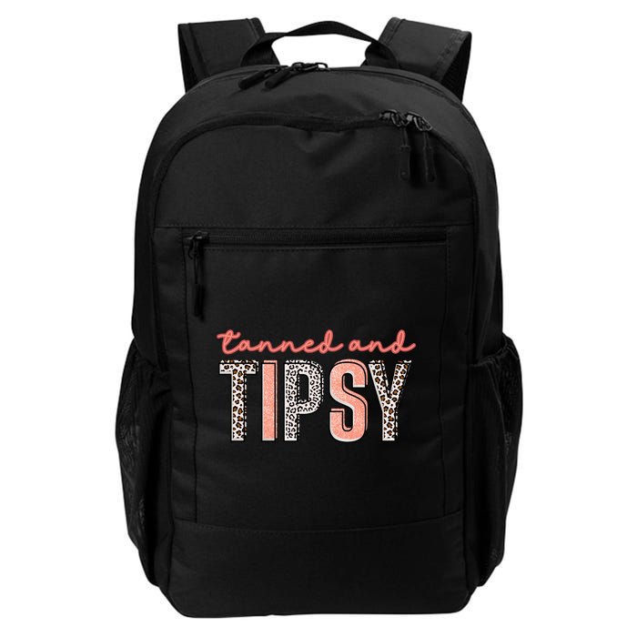 Tanned And Tipsy Summer Funny Beach Taned And Tipsy Summer Tip Backpack