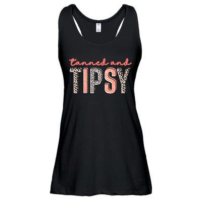 Tanned And Tipsy Summer Funny Beach Taned And Tipsy Summer Tip Ladies Essential Flowy Tank