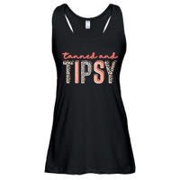 Tanned And Tipsy Summer Funny Beach Taned And Tipsy Summer Tip Ladies Essential Flowy Tank