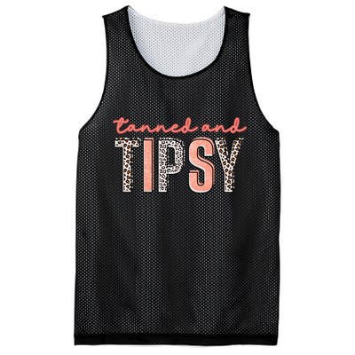 Tanned And Tipsy Summer Funny Beach Taned And Tipsy Summer Tip Mesh Reversible Basketball Jersey Tank