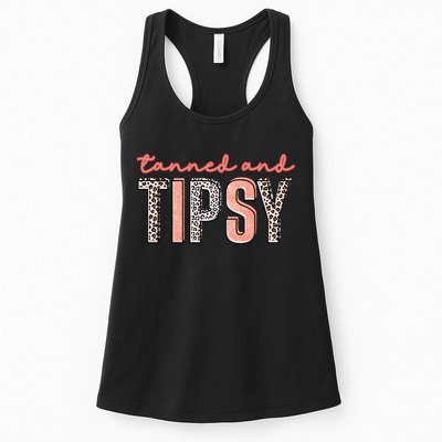 Tanned And Tipsy Summer Funny Beach Taned And Tipsy Summer Tip Womens Tank Top