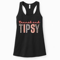 Tanned And Tipsy Summer Funny Beach Taned And Tipsy Summer Tip Womens Tank Top