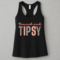 Tanned And Tipsy Summer Funny Beach Taned And Tipsy Summer Tip Womens Tank Top
