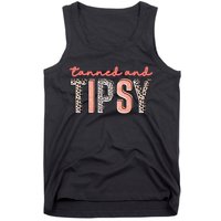 Tanned And Tipsy Summer Funny Beach Taned And Tipsy Summer Tip Tank Top