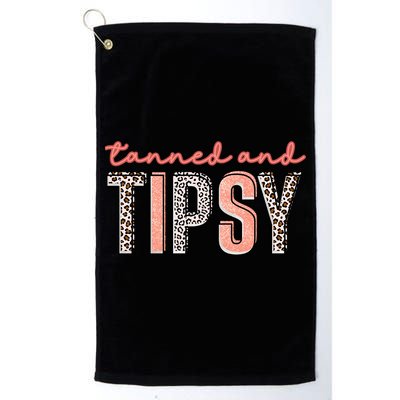 Tanned And Tipsy Summer Funny Beach Taned And Tipsy Summer Tip Golf Towel
