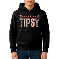 Tanned And Tipsy Summer Funny Beach Taned And Tipsy Summer Tip Kids Hoodie