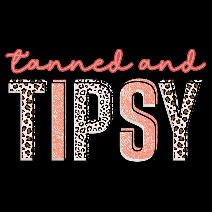Tanned And Tipsy Summer Funny Beach Taned And Tipsy Summer Tip Kids T-Shirt