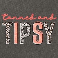 Tanned And Tipsy Summer Funny Beach Taned And Tipsy Summer Tip Cotton Canvas Backpack