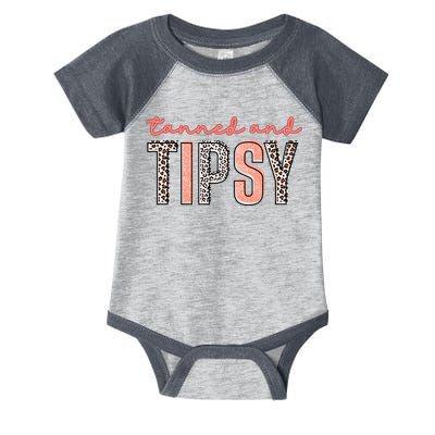 Tanned And Tipsy Summer Funny Beach Taned And Tipsy Summer Tip Infant Baby Jersey Bodysuit