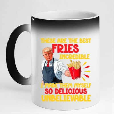 These Are The Best Fries Incredible So Delicious Trump 11oz Black Color Changing Mug