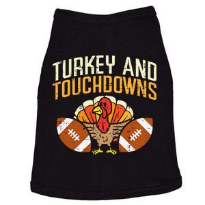 Turkey And Touchdowns American Football Thanksgiving Season Doggie Tank