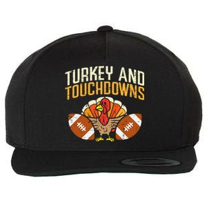 Turkey And Touchdowns American Football Thanksgiving Season Wool Snapback Cap