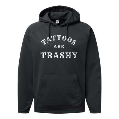 Tattoos Are Trashy Funny Sarcastic Tattoo Artist Performance Fleece Hoodie