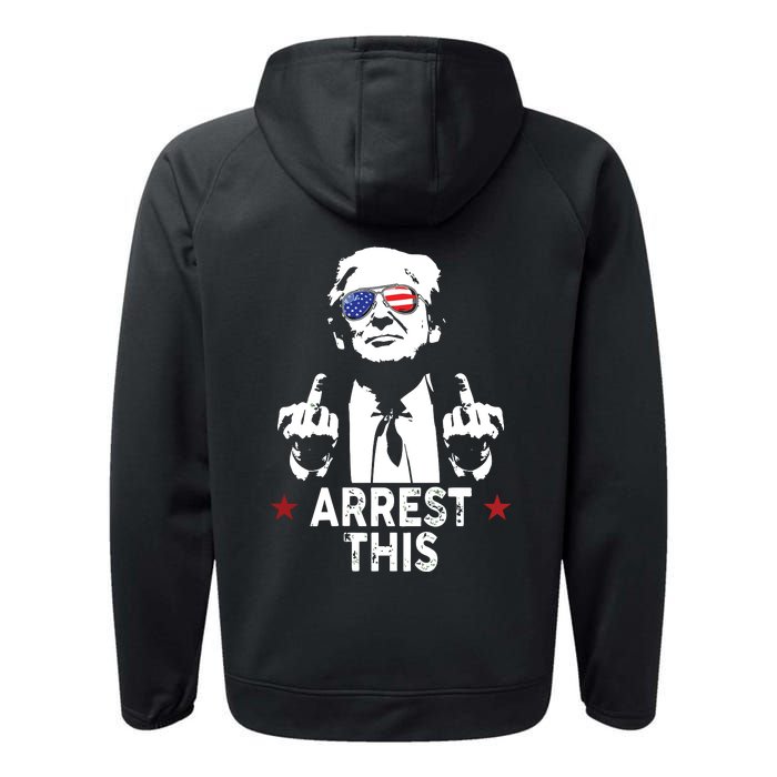 Trump Arrest This On Back Performance Fleece Hoodie