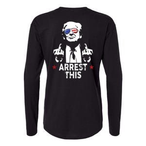 Trump Arrest This On Back Womens Cotton Relaxed Long Sleeve T-Shirt