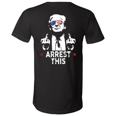 Trump Arrest This On Back V-Neck T-Shirt