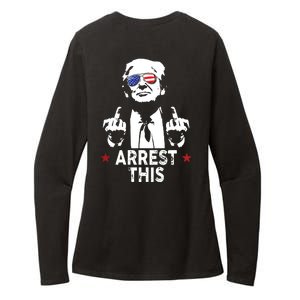 Trump Arrest This On Back Womens CVC Long Sleeve Shirt