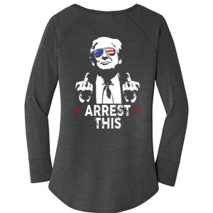 Trump Arrest This On Back Women's Perfect Tri Tunic Long Sleeve Shirt