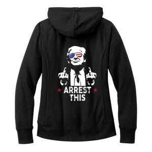 Trump Arrest This On Back Women's Fleece Hoodie