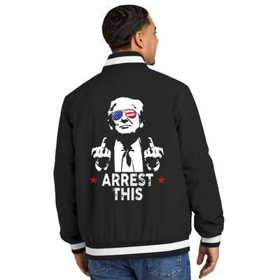 Trump Arrest This On Back Insulated Varsity Jacket