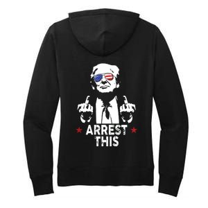 Trump Arrest This On Back Women's Pullover Hoodie